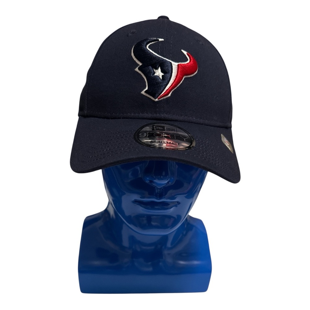 New Era Houston Texans 9Forty The League Blue Adjustable SnapBack Hat .